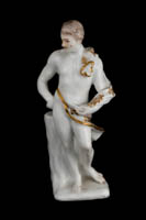 P112 - GERMAN GILT-WHITE FIGURE OF A GOD 