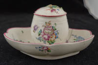 P143 - MENNECY MUSTARD POT, COVER AND FIXED STAND 