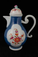 P151 - MEISSEN BLUE GROUND COFFEE-POT AND A COVER