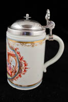 P168 - SILVER-MOUNTED MEISSEN TANKARD