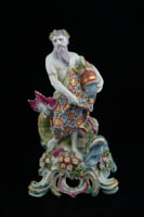 P001 - PAIR OF BOW FIGURES EMBLEMATIC OF FIRE AND WATER 