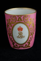 P028 - ROYAL DOULTON COMMEMORATIVE PINK-GROUND SPILL VASE