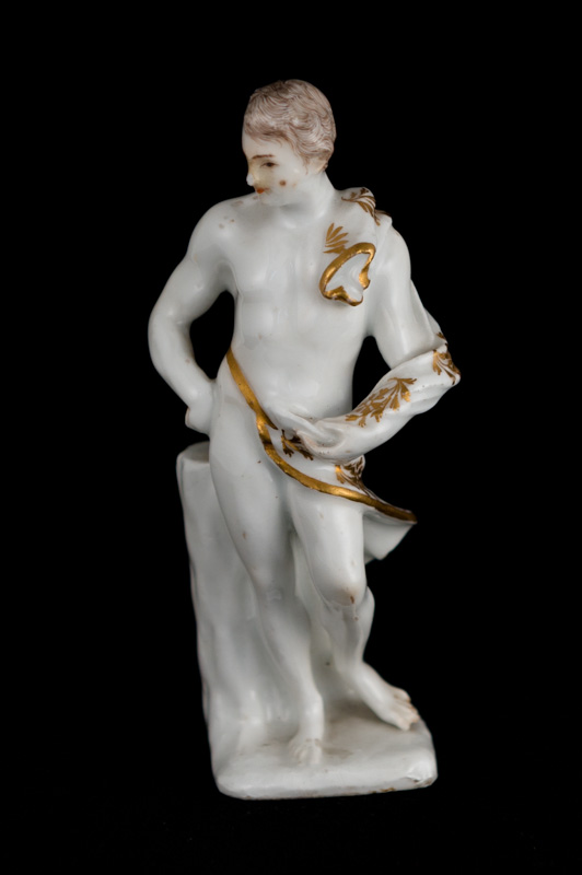 P112 - GERMAN GILT-WHITE FIGURE OF A GOD 