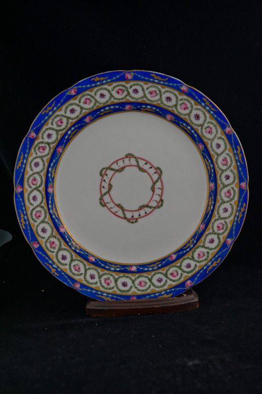 P037 - SEVRES STYLE BLUE-GROUND PLATE