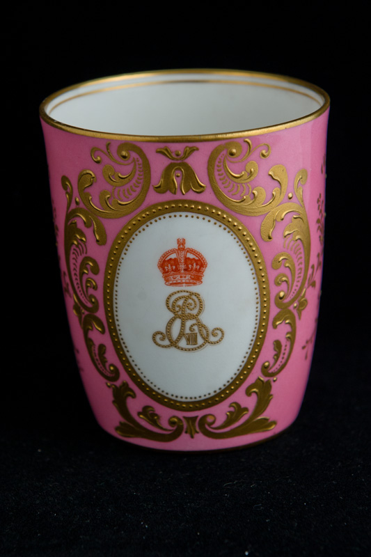P028 - ROYAL DOULTON COMMEMORATIVE PINK-GROUND SPILL VASE